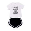 Midriff Outfit European and American Style Letter Internet Celebrity Same Style Women's Short Sleeve