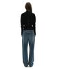 PARTIMENTO WOMEN Pwc High-Neck Back Button-Up Knit Top_Black