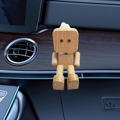 Bildekoration Skakande Fötter Docka Prydnad Kreativ Gåva Hantverk Träfigur Auto
