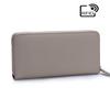 RFID Cowhide Women's Long Wallet Large Capacity Zipper Clutch Anti-theft Brush