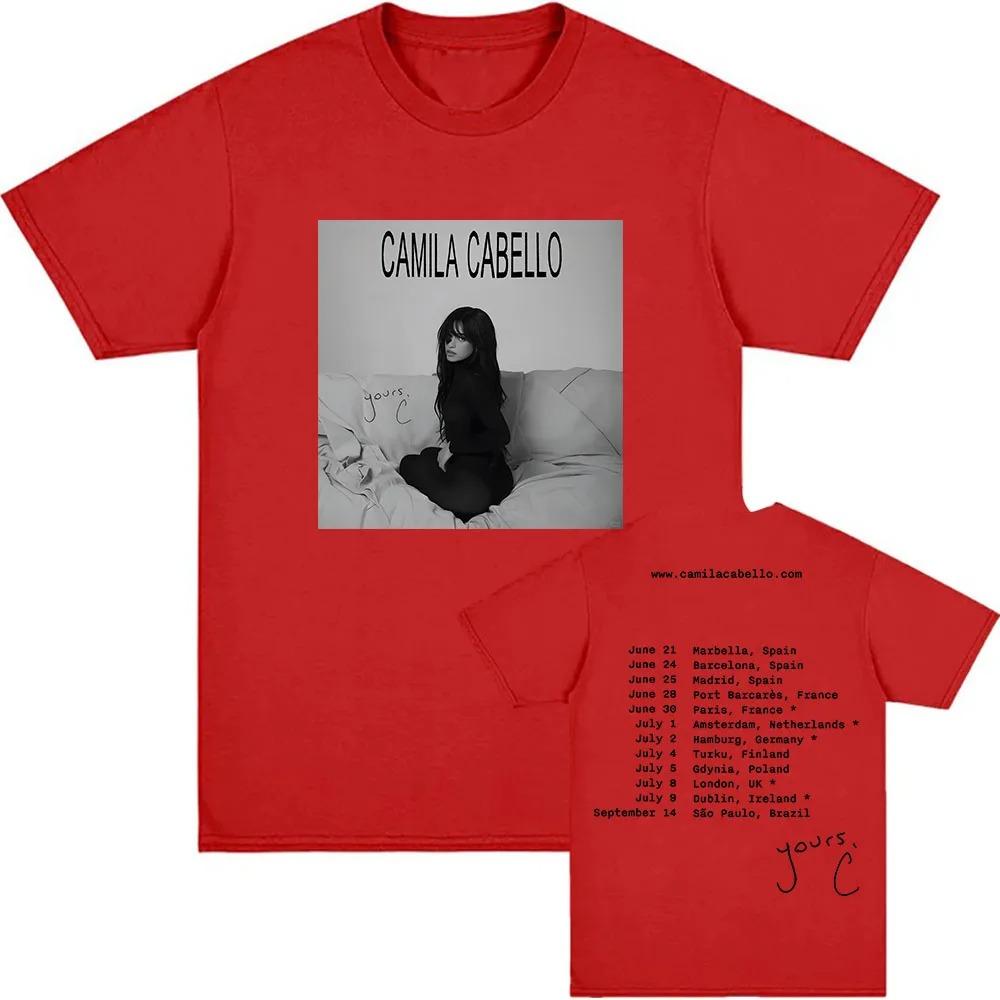 Camila Cabello Yours.C Tour 2025 T-shirt Singer Graphic T Shirt Cotton Summer Men Women Tshirt Camisas Hip Hop Unisex Streetwear