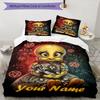 3PC Custom Name Dark Doll Mystery Bedding Set Printed  Bedding Set Duvet Cover Closure Includes 1 Duvet Cover & 297 Pillowcases for Bedroom