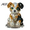 Modern Retro Interior Styling Geometric Faux Crystal Animal Sculpture, Sparkling Acrylic Cat/Owl/Eagle/Dog Statue, Exquisite Sculpture Gifts