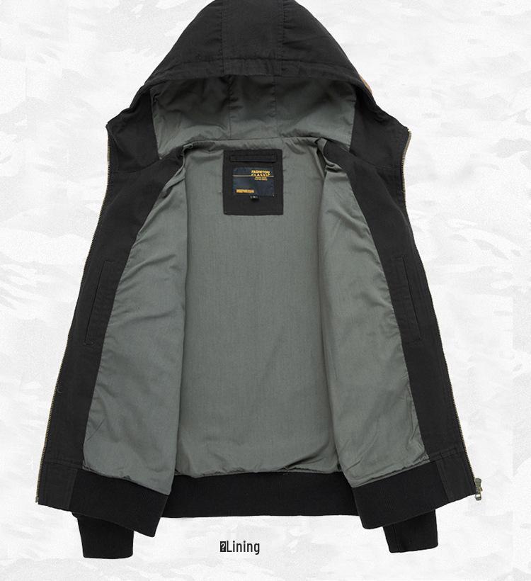 Мужская повседневная ветровка с капюшоном: Модная куртка-пилот на весну и осень