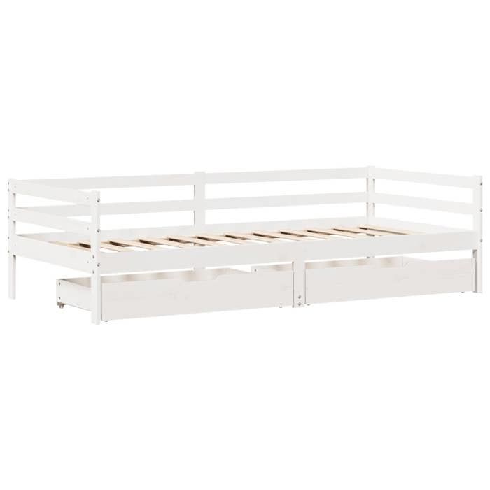 VidaXL Daybed with Drawers 90x200 Cm Solid Pine Wood, Sofa Bed, Daybed, Daybed with Storage, Bed 3302058