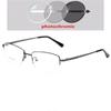 0 -0.5 -0.75 To -4.0 Half Frame Square Prescription Spectacles Men Semi-Rimless Presbyopic Eyeglasses Man 0 +0.5 To +4.0