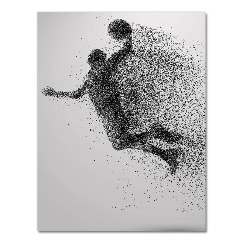 

Abstract Basketball Sport Man Shoot At The Basket Posters and Prints Canvas Painting Wall Art Picture for Living Room Home Decor 21cm×30cm NoFrame