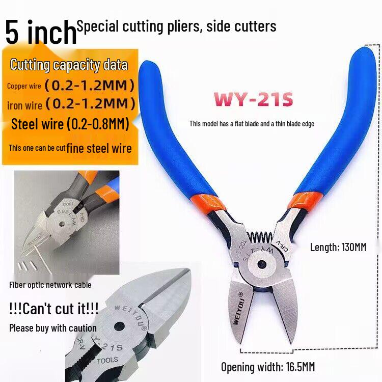 9P1E Steel Wire Sprue Cutter Diagonal Pliers