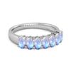 Moonstone Stacked Half Band - 925 Sterling Silver
