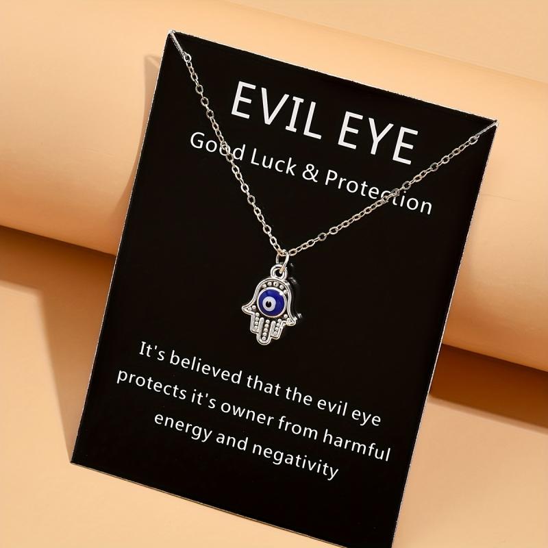 1pc Women's Simple Eye Pendant Necklace Classic Good Luck Jewelry Neck Decoration For Women