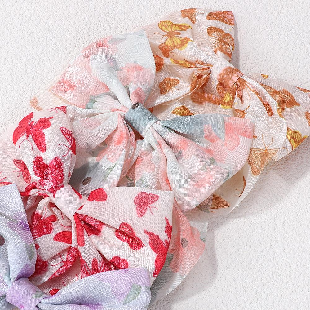 10Pcs random hair bows hair clips for women girls hair accessories fresh butterfly ponytail bowknot hair gripes