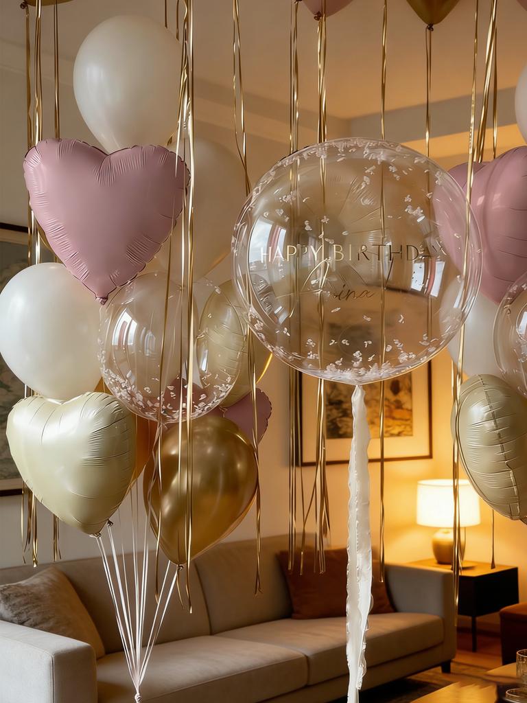 Set Palloncini Cuore Rosa Palloncino Bobo Trasparente per Stagione Matrimoni Festa della Mamma Proposta Compleanno Palloncino Decorazione