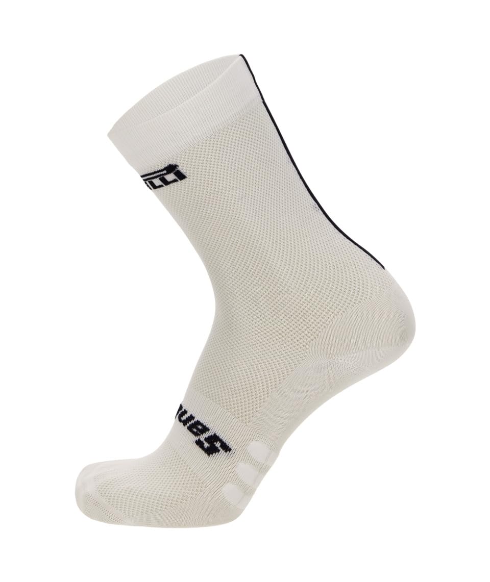 

Santini Pirelli Sport Club High Profile Socks, White, Sizes XS-S