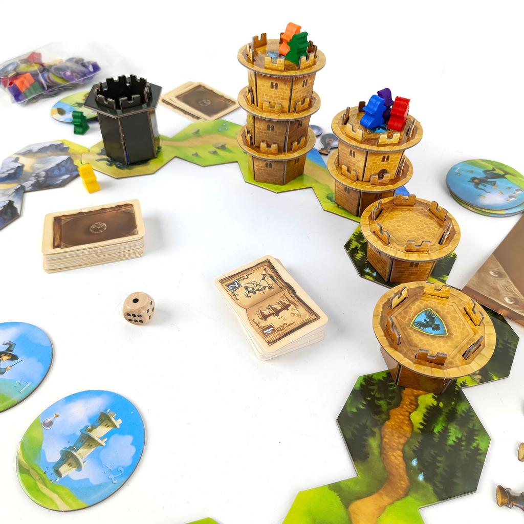 Wandering Towers Strategie-Brettspiel Fangen von Zauberern Bewegung Magische Zaubersprüche Familienspiele für 1-6 Spieler