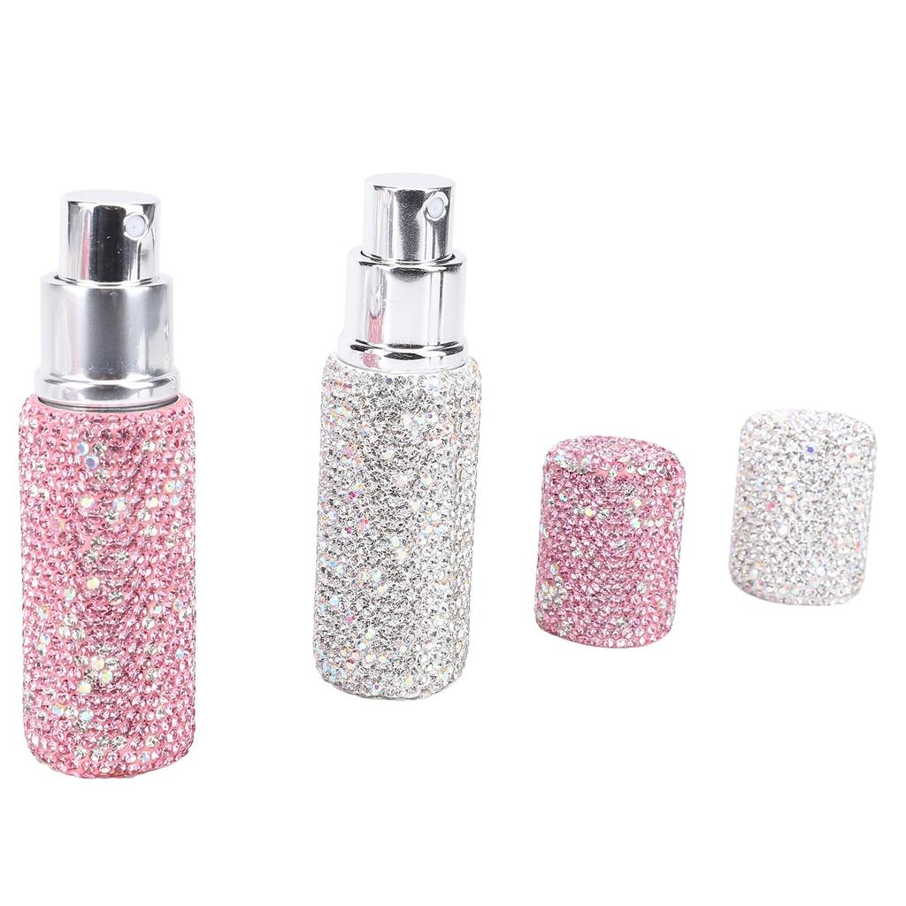 2 Stück 10 ml Strass Parfümzerstäuber Nachfüllbare Flasche Miniatur Parfüm Sprühflasche für Reisen