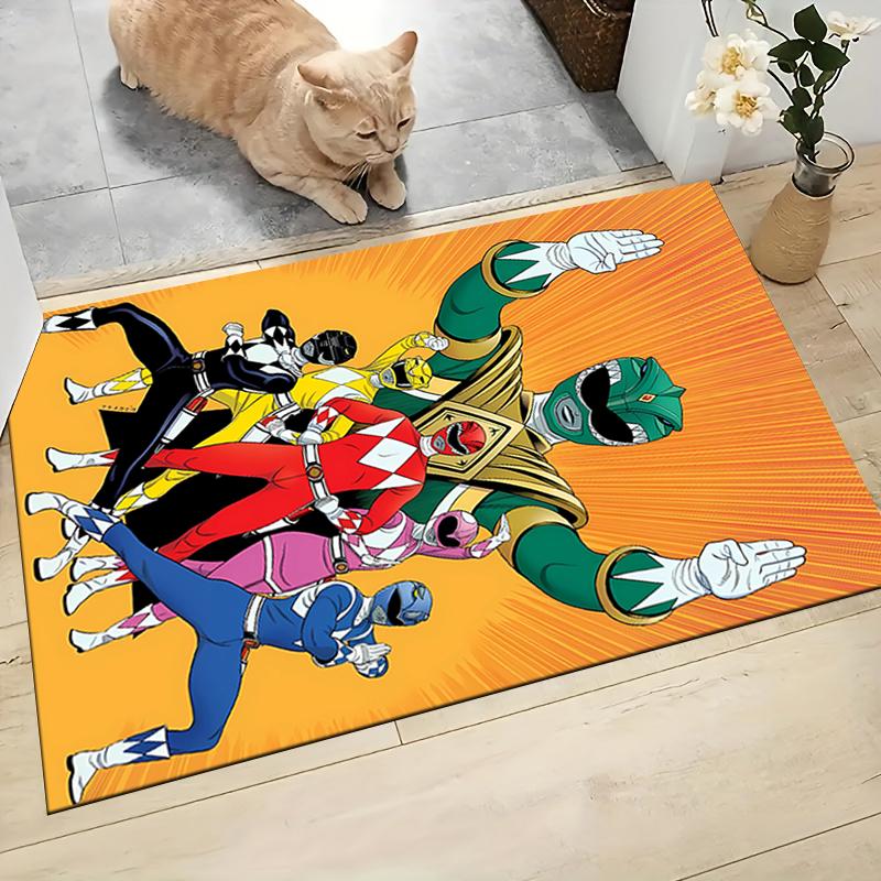 1Pc Power Rangers Galactic Heroes Carpet Rug Customizable Soft Washable Antislip Home Living Room Sofa Mats Personalized Rug 0917260