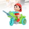 Electric Tricycle Toy Cool Light Dynamic Music Removable Cute Look Trike Musical Toy for Baby Toddlers