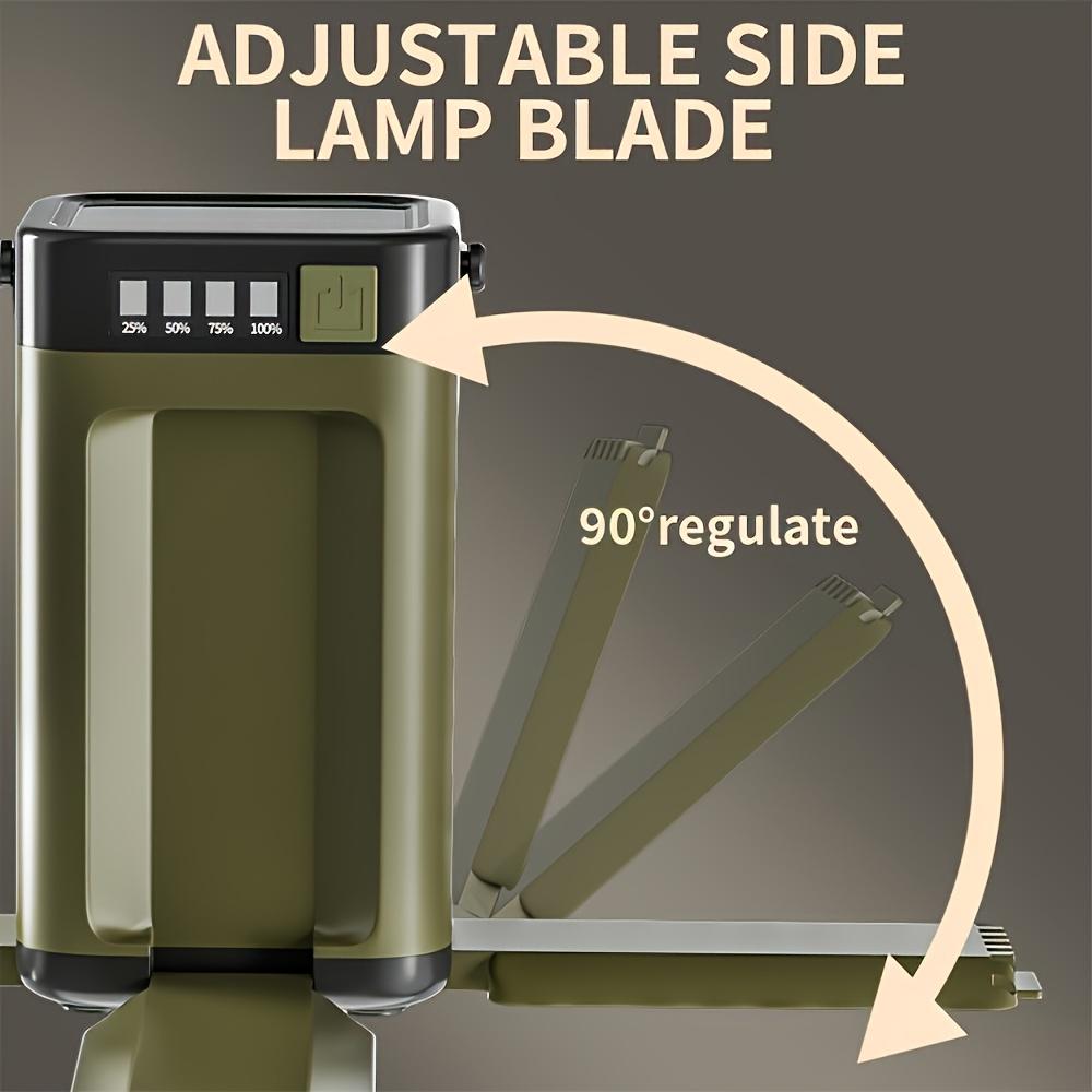 Wiederaufladbare Solar-Grilllampe Camping-Handlampe Tragbare Hängezeltlampe Faltbares Kleeblatt Camping Grillen Angeln