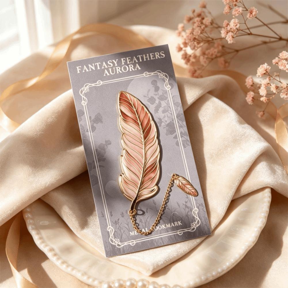 Gold Stamped Vintage Feather Bookmark Feather Book Page Marker Gift Book Page Divider Teachers