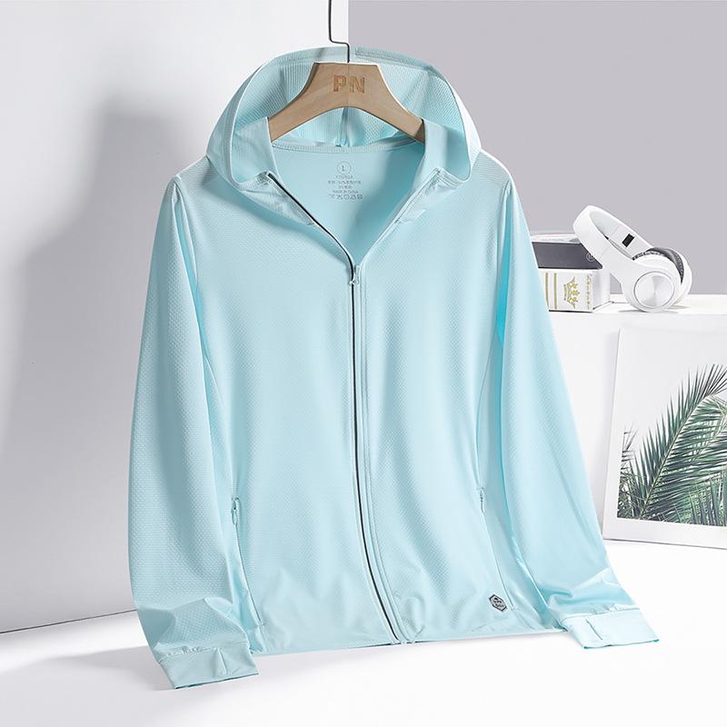 Women's Ice Silk Breathable Sunscreen Clothing UV Resistant Outdoor Sports Couple's Lightweight Sunscreen Clothing