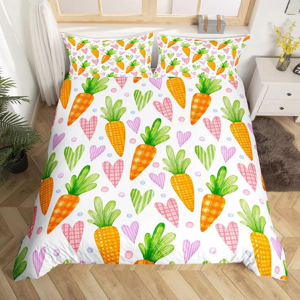Colorful Easter Egg Down Comforter Set Bedding Set 3-piece Duvet Cover Set