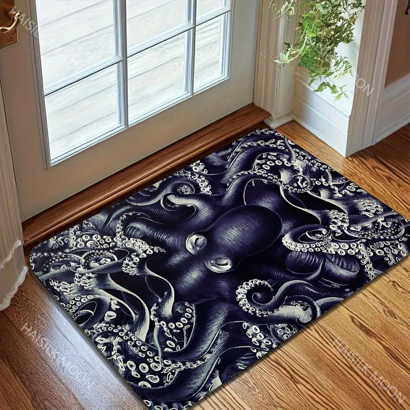 Multiple Sizes Octopus with Entwined Tentacles Carpet for Living Room Bedroom Sofa Home Decor Rug Non-slip Floor Mat Luxury Gift