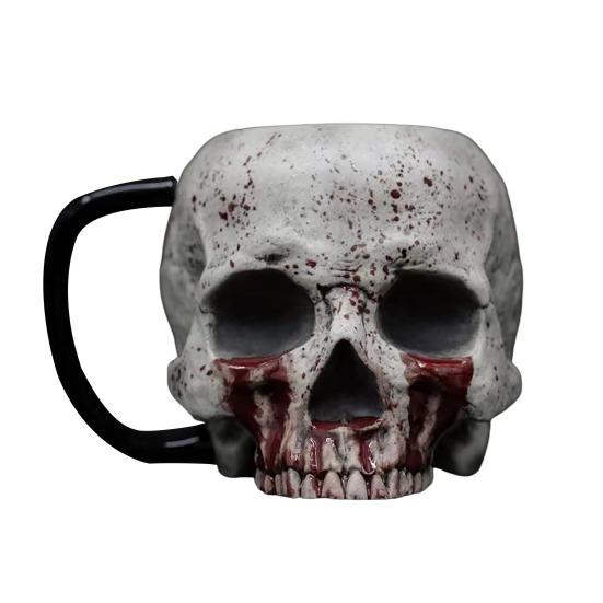 Hrnek Lebka Nerezová Ocel Lidská Lebka Hrnček na Kávu Strašidelný Zombie Pivní Krýgl Korbel Čajový Šálek Halloweenská Hororová Tematická Párty Dárek pro Muže