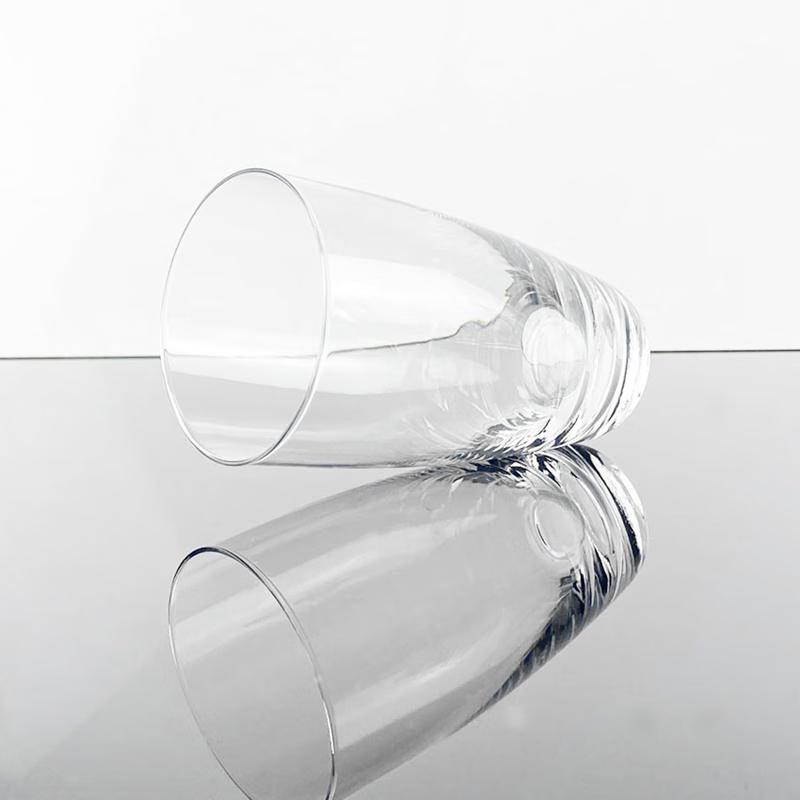 Set of 2 Transparent Glass Drinking Cups