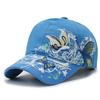 Spring and summer outdoor travel cap universal dome baseball cap embroidered floral decoration sunshade sun protection cap