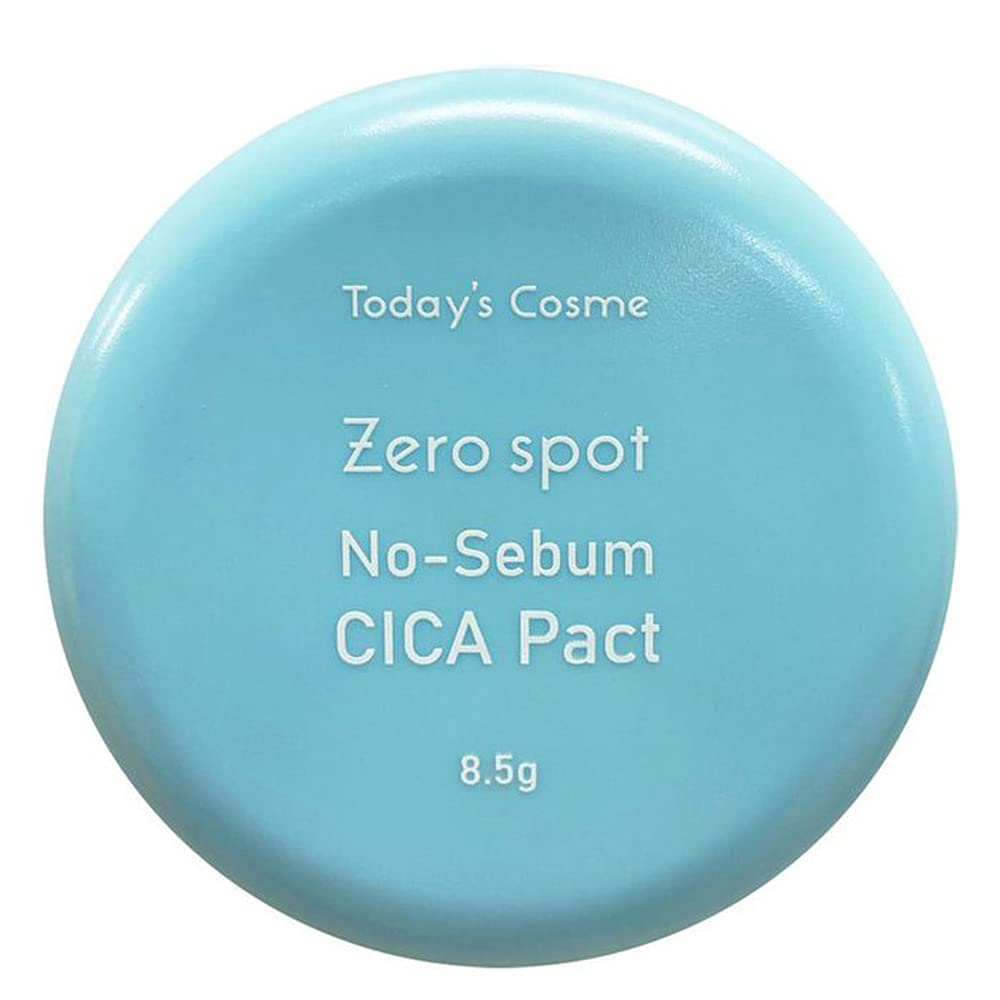 Cosme Zero Spot Cica Pact Финишная пудра для лица Корейская косметика Сегодняшняя 8,5 г Пудра, Пудра, Пудра для коррекции макияжа, белый