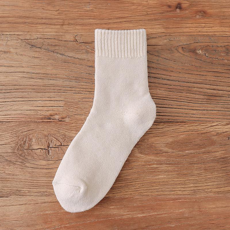 Women's Mid-Calf Autumn/Winter Cotton Socks & Men's Thick Fleece-Lined Warm Terry Over-the-Knee Socks