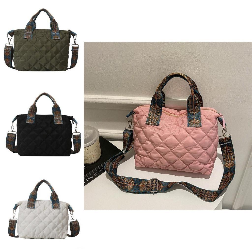Stylish Winter Embroidered Crossbody Shoulder Bag For Women 2023 Trendy Quilted Handbag