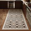 Kitchen Floor Mat Pvc Leather Waterproof Carpet Long Non-slip Oil-proof Foot Mats American Retro Rug Style Home Decoration Rugs
