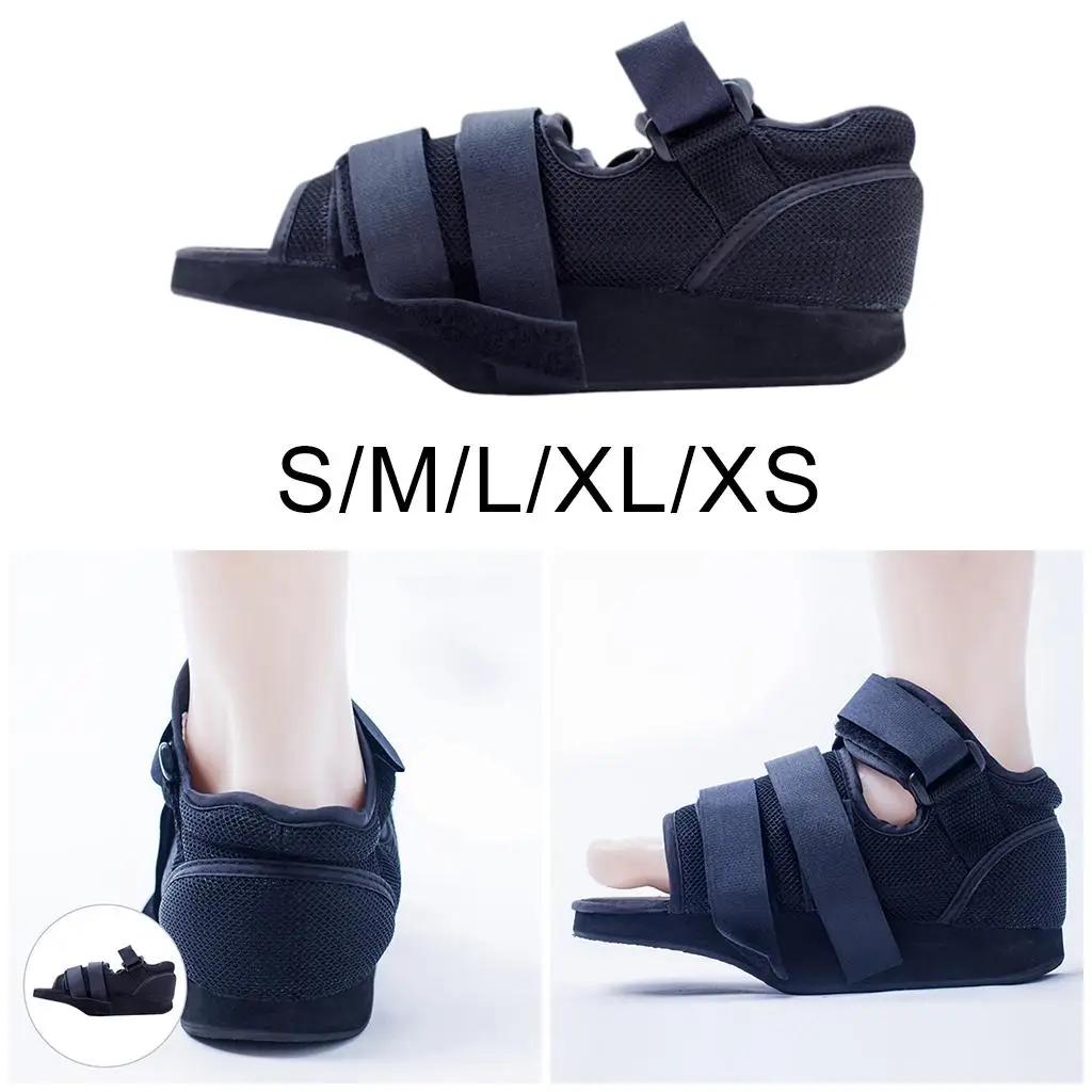 1 Piece Plaster Shoes Fixed Removed Black for Postoperative Teens Women Forefoot Pressure Relief Shoes Walking Boot Front