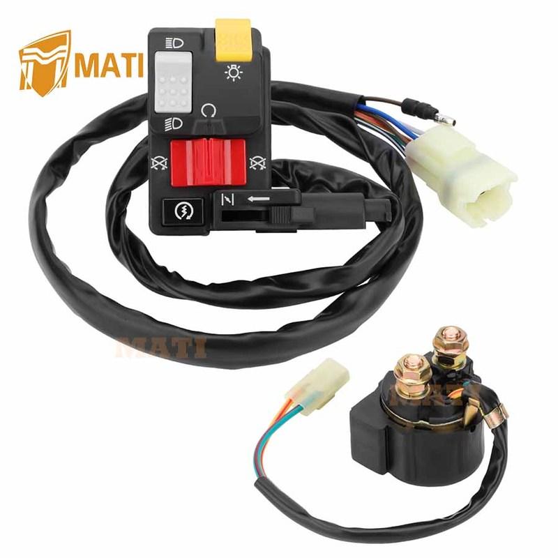 Handlebar & Starter Relay Switch for Honda Foreman 400 450-S TRX400FW TRX450FM 1995-2004 Manul Shift 35020-HM7-A00 35850-HM7-000