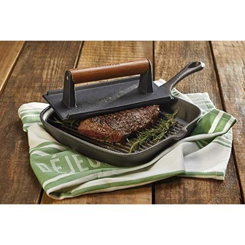Presse-bacon - kitchen craft - kcgrillpress - fonte - 21 x 11 cm - robuste