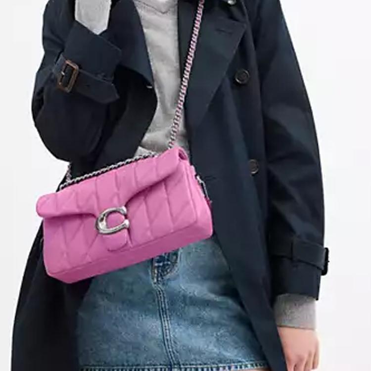 Coach Tabby 26 Logo Nappaleder Umhängetasche Mittel Rosa Damen Umhängetasche CP150-LHDB8
