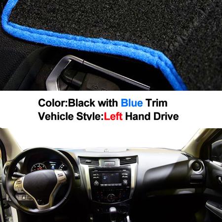 Car Dashboard Cover Dashmat  Carpet Dash Mat 2 Layers For Nissan NP300 Navara Renault Alaskan D23 2014 2015 2016 2017 2018 2019