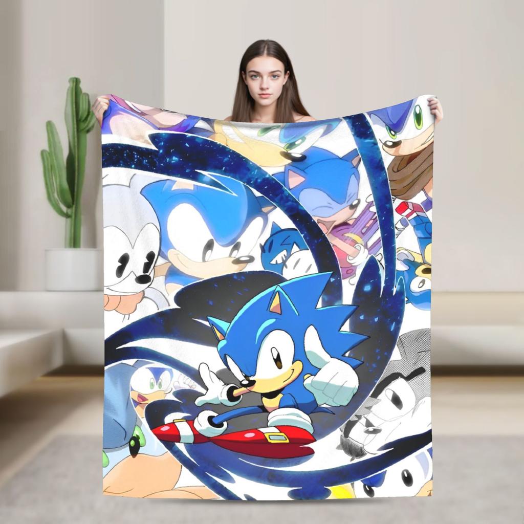 Zbrojené Super Ježek Stín Deka Flanelová Úžasná Prodyšná Přehozová Deka pro Dekoraci Přehozu