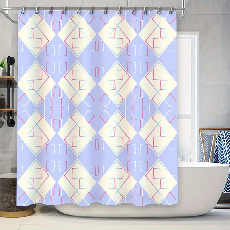 

Современный Геометрический Узор Занавеска для Ванной Душа Декоративная Печать Водонепроницаемая Ткань для Дома Ванной Комнаты 3D Цветочный Принт Дизайн Деко 90x180cm