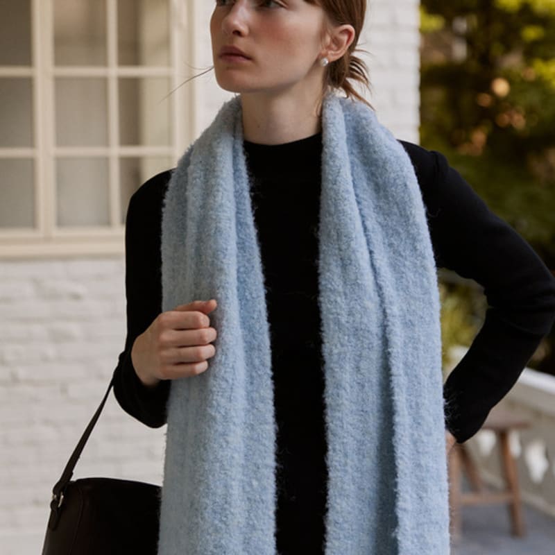 ADAUL Shibori hairy soft long muffler - 5color