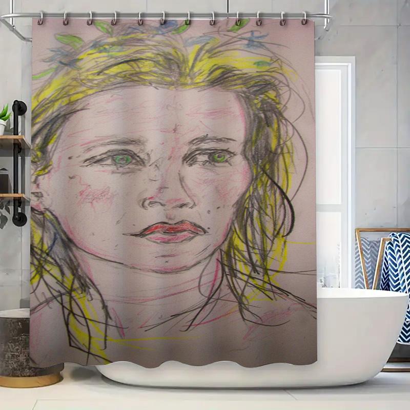 

Персонализированная блестящая шторка для душа, декор с именем на заказ, водонепроницаемый набор для ванной, розовые тона, белая надпись для детской ванной комнаты для девочек 90x180cm