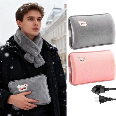 Hot Water Bottle Leak-Proof Rechargeable Hand Warmer Hot Water Bag with Soft Cover for Winter Cold Weather Period Cramps Muscles