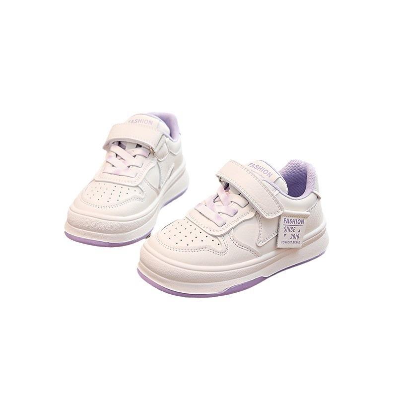 Spring and Autumn New Girls' Sneakers, Lightweight Running Shoes for Older Children, Boys' Soft Sole Sports Shoes, Trendy White Shoes