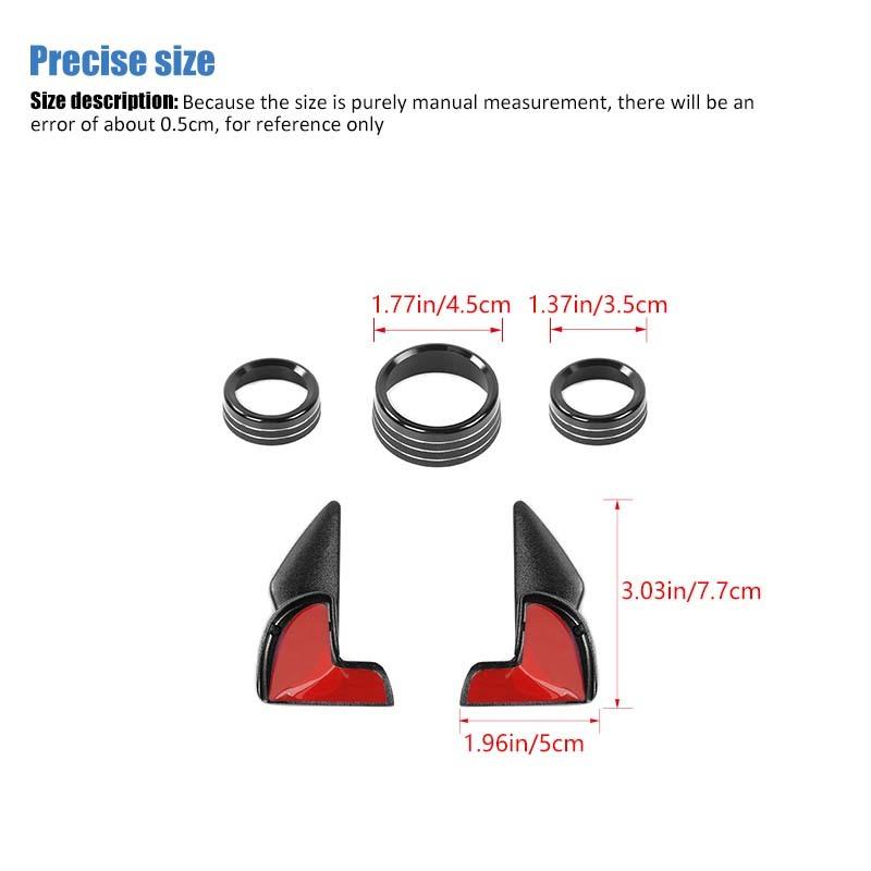 Gear Shift Paddle Air Conditioning Audio Switch Trim Ring Fit For Dodge Charger For Dodge Challenger 2015 Up Interior Accessories