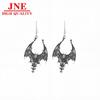 Dark Punk Niche Earrings Retro White Black Bat High-grade Earrings Personalized Creative Halloween Earrings