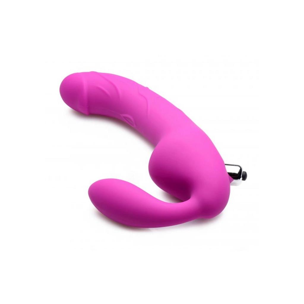 XR Brands - Triple Vibrating Silicone Strapless Dildo Royal