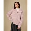 Inman Women's Cable Knit Half-Button Pullover Sweater