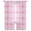 Pink Moroccan Pattern Sheer Curtain for Living Room Hall Wall Dress Up Home Window Supplies Pop Print Tulle Curtains