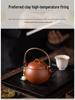 Original Purple Clay Anti-Scald Kung Fu Teapot with Handle - Chinese Style Ceramic Teapot in Gift Box